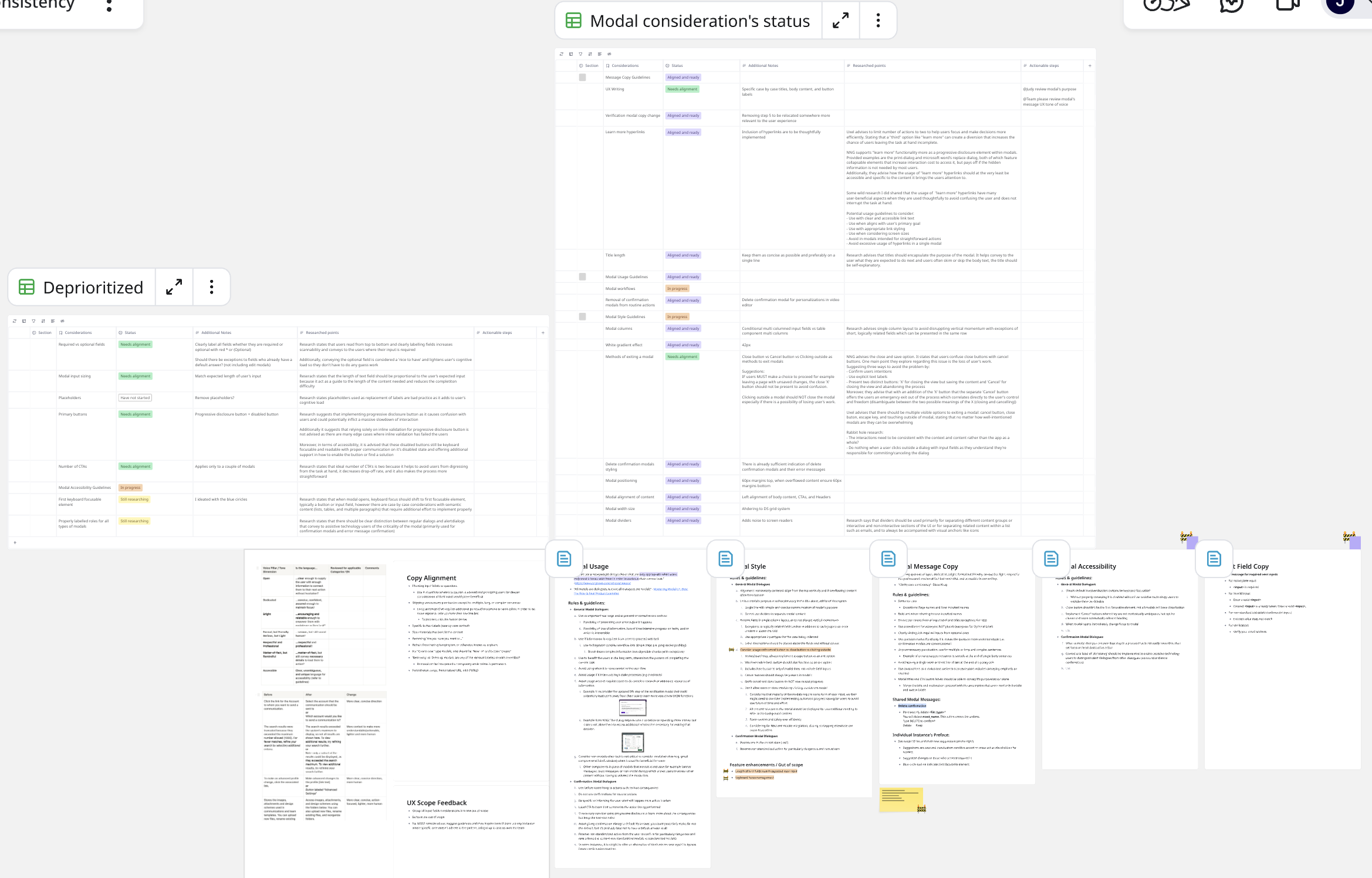 screenshot of documented usage guidelines